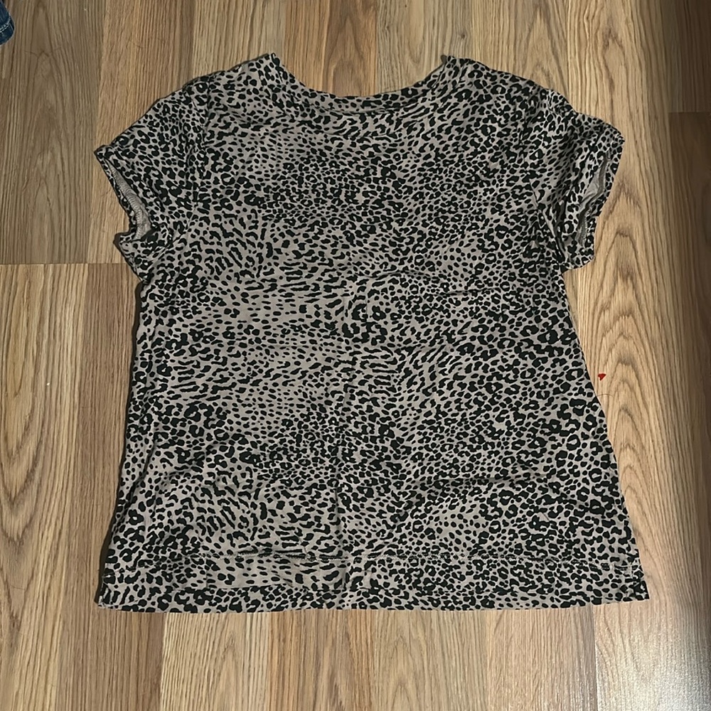 LOFT Leopard Print T-Shirt-worn twice
